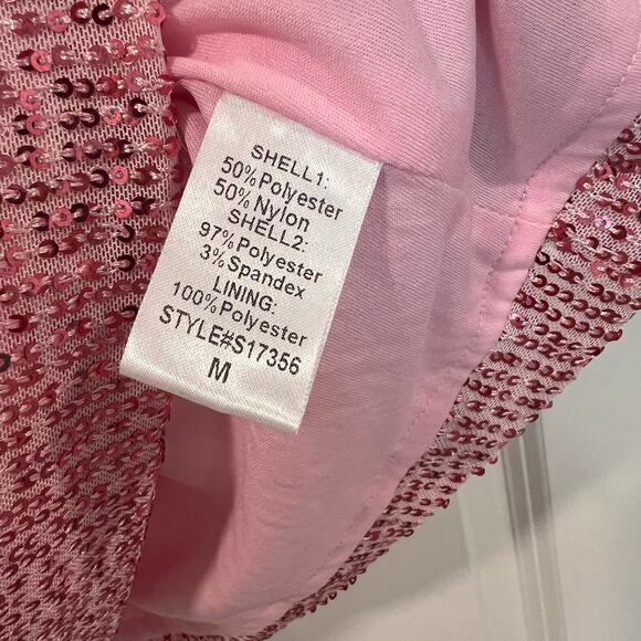 Judith March‎ Women's Wide Sleeve Pink Sequin Tunic with Tie Size Medium - Picture 8 of 8